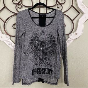 Rock & Republic Graphic Cross Logo Tee